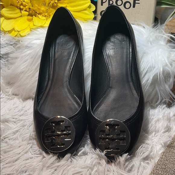 Tory Burch shoes Reva flats black silver - Picture 5 of 7